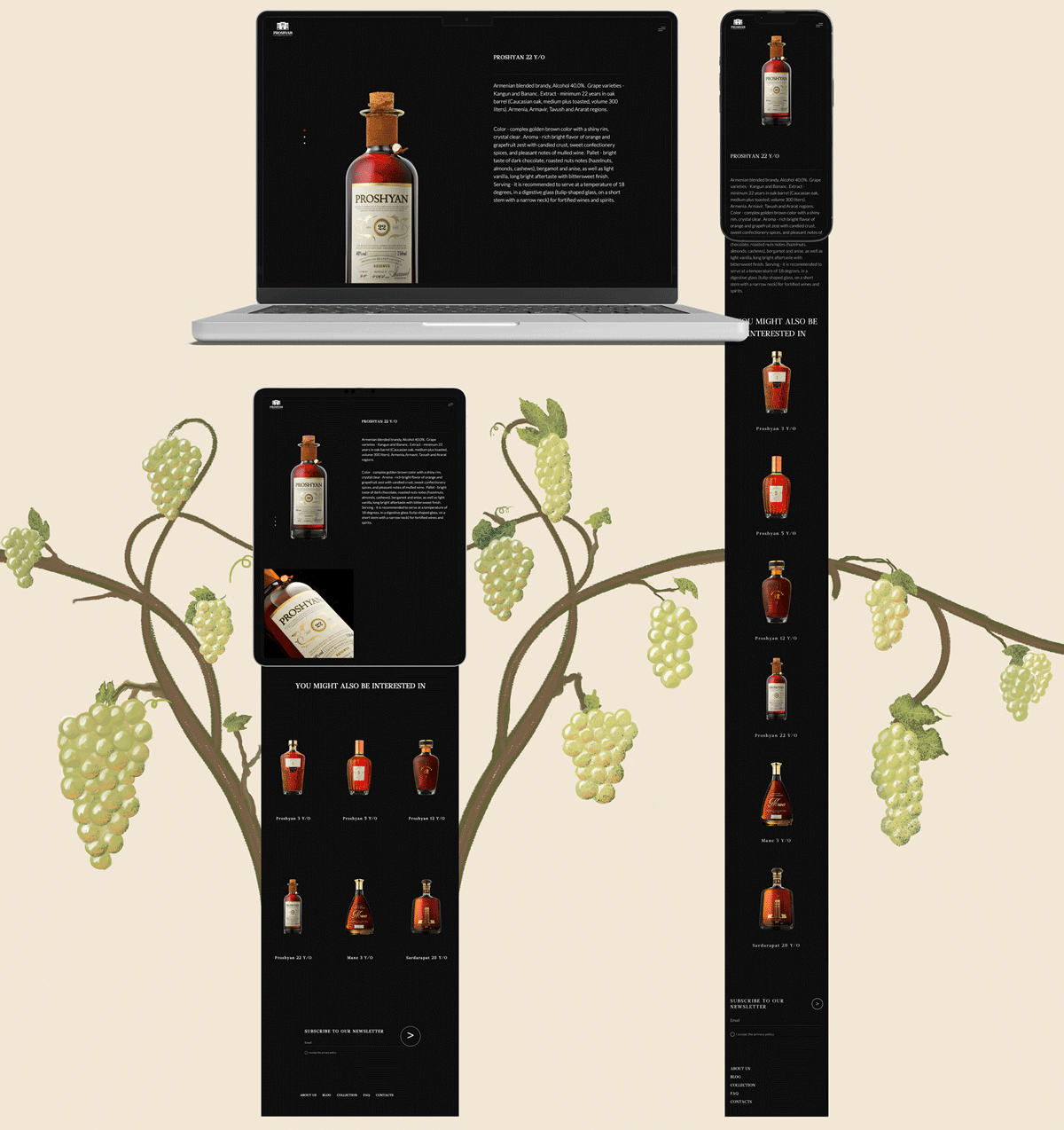 Website Creation for Proshyan Brandy Factory